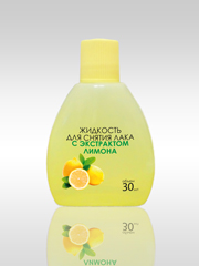 Жидкость для снятия лака «Лимон» 30 ml