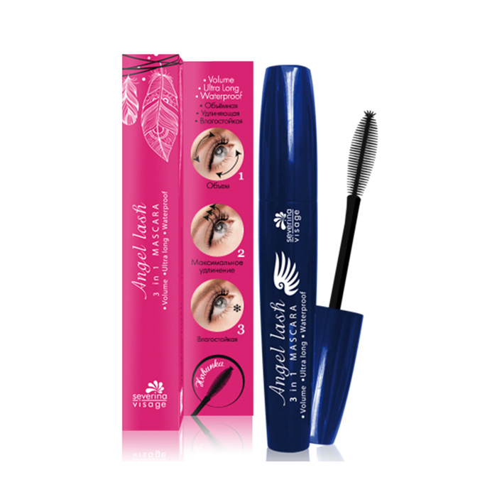 Тушь для ресниц объемная, удлиняющая, влагостойкая Angel Lash 3 in 1 Mascara Volume, Ultra Long, Waterproof в индивидуальной упаковке
