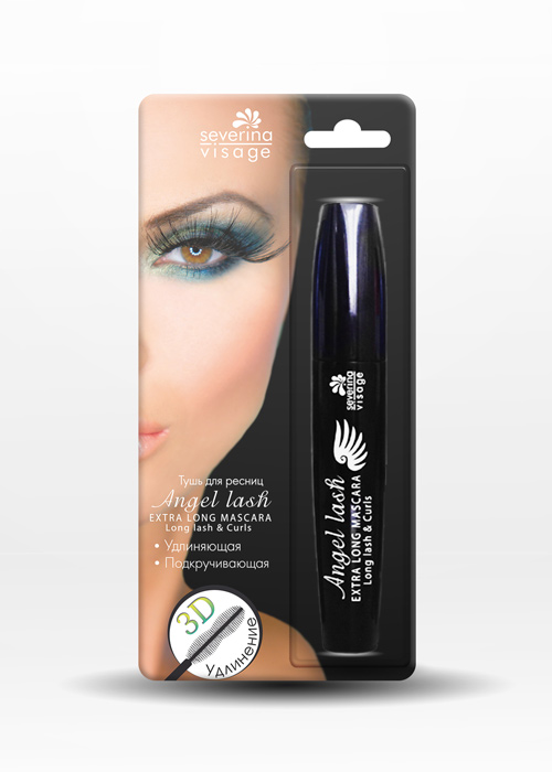 Тушь для ресниц удлиняющая, подкручивающая Angel Lash Extra Long Mascara Long lash & Curls в блистере