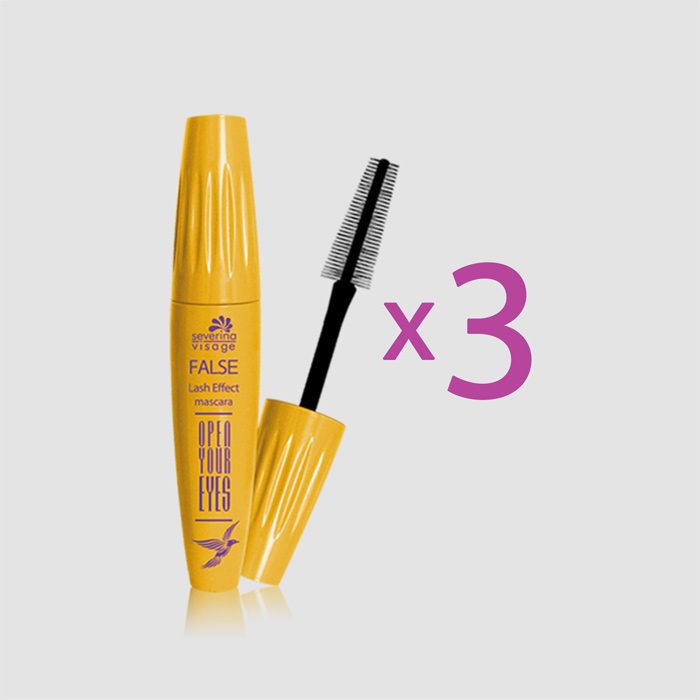 Тушь для ресниц суперобъем и удлинение Open Your Eyes False Lash Effect Mascara. Эконом упаковка